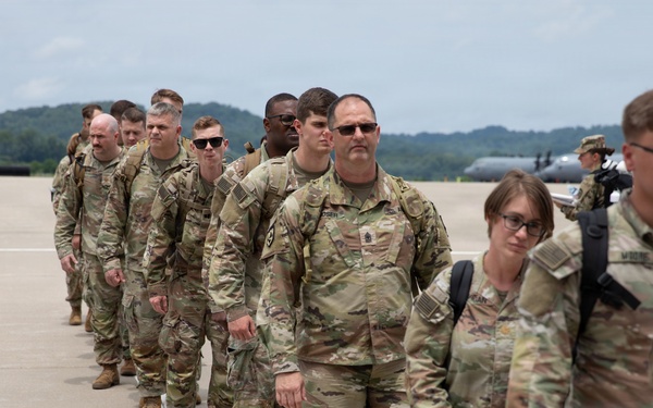 111th Engineer Brigade Soldiers and families send-off
