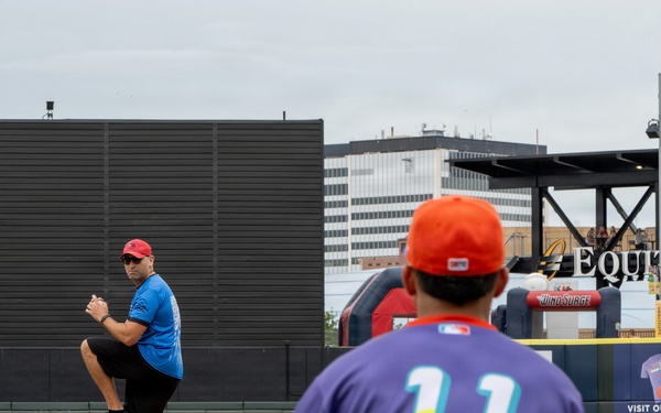 184th Wing gathers for family day at Wind Surge baseball game