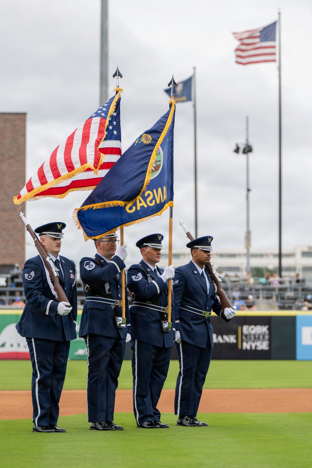 184th Wing gathers for family day at Wind Surge baseball game