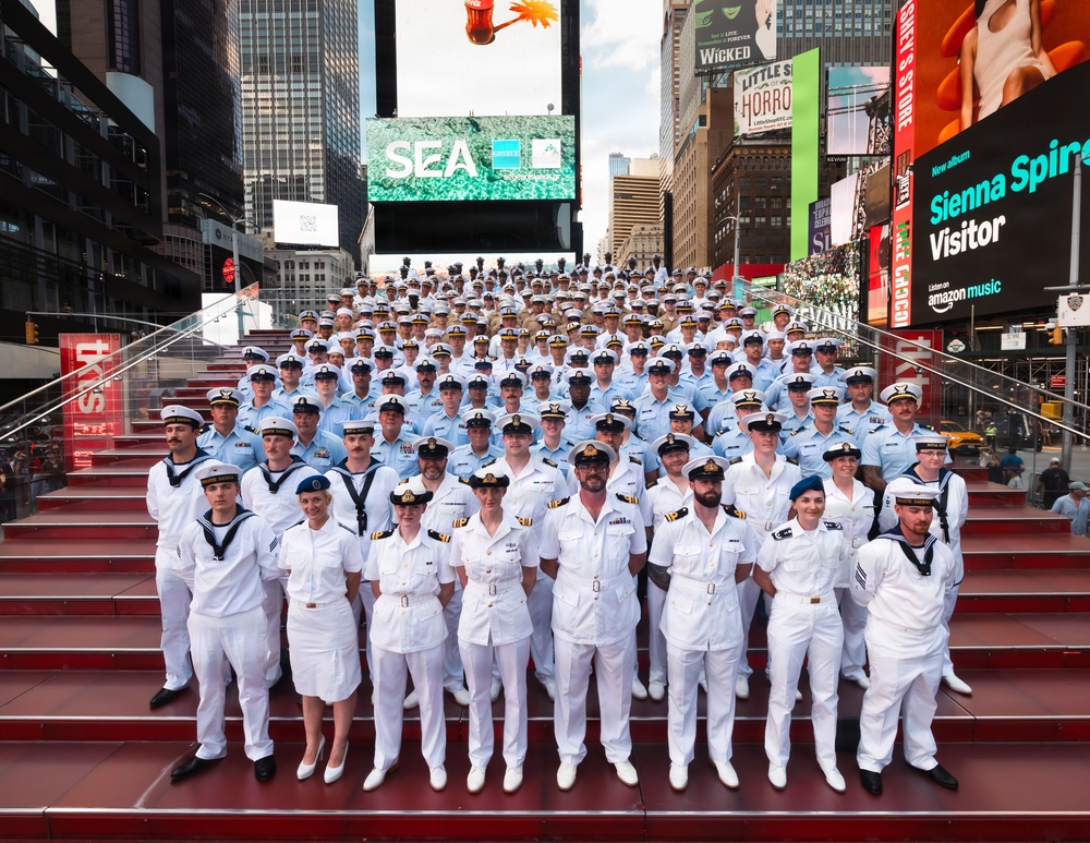 INR 250 Times Square Red Steps Group Photo