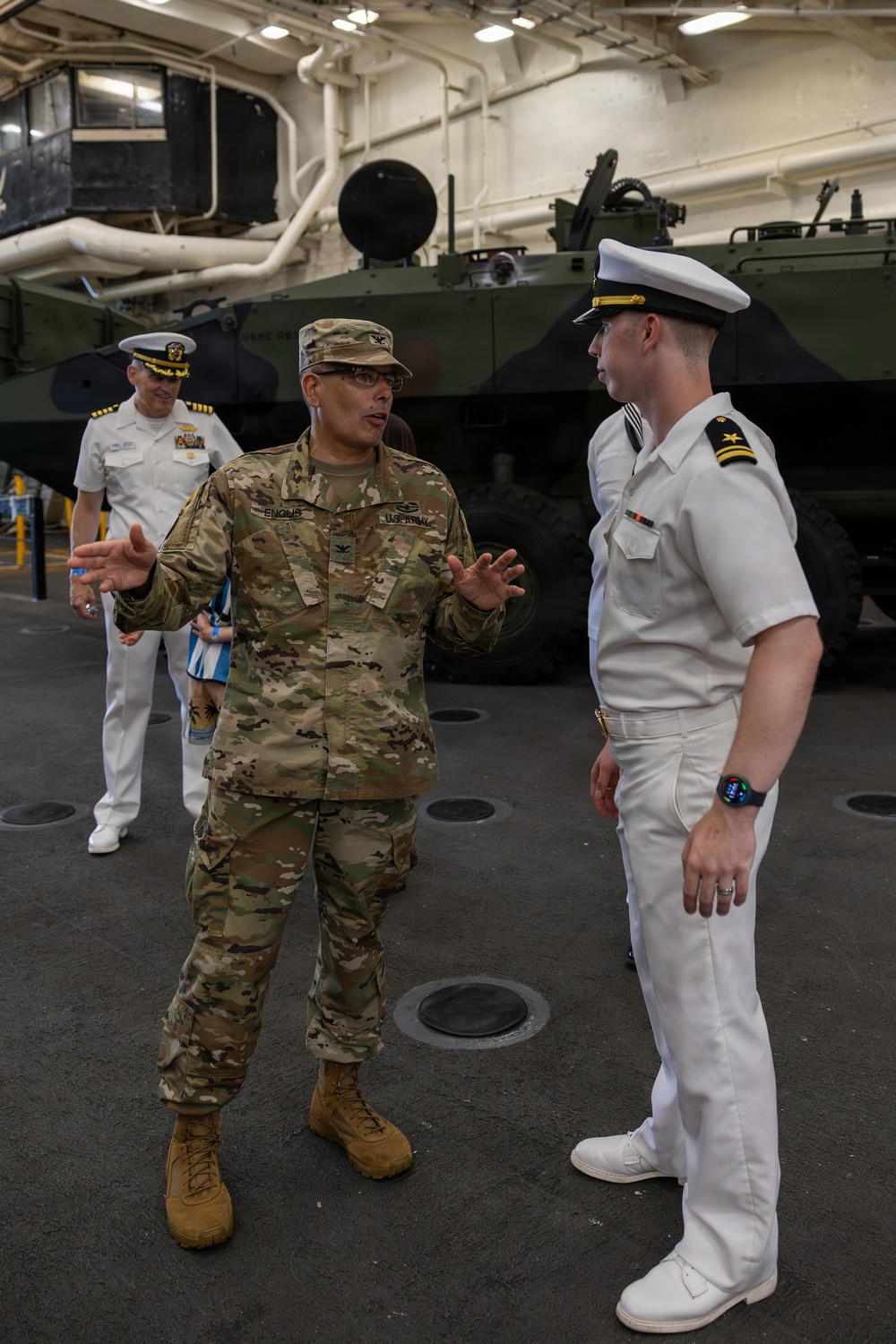 Visitors Tour the USS Arlingotn