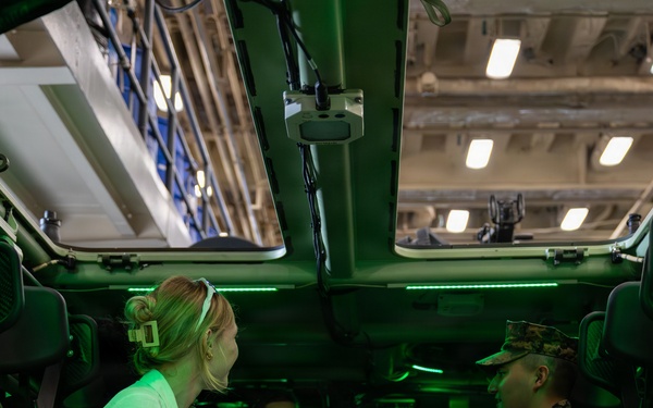 Visitors Tour the USS Arlingotn