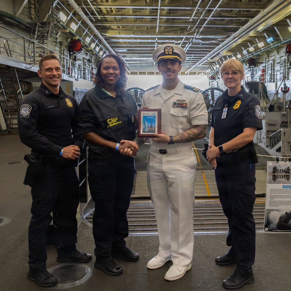 Visitors Tour the USS Arlingotn
