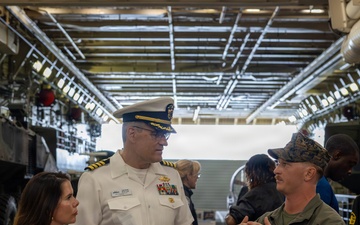 Visitors Tour the USS Arlingotn