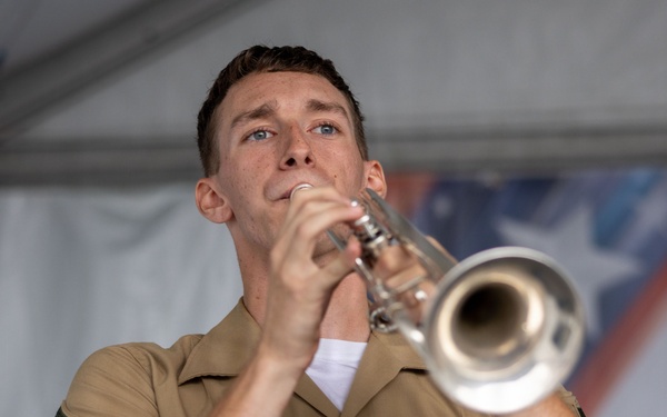 2nd Marine Division and Coast Guard Band Perform at the Intrepid Museum during INR 250