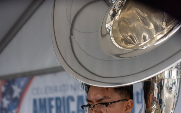 2nd Marine Division and Coast Guard Band Perform at the Intrepid Museum during INR 250