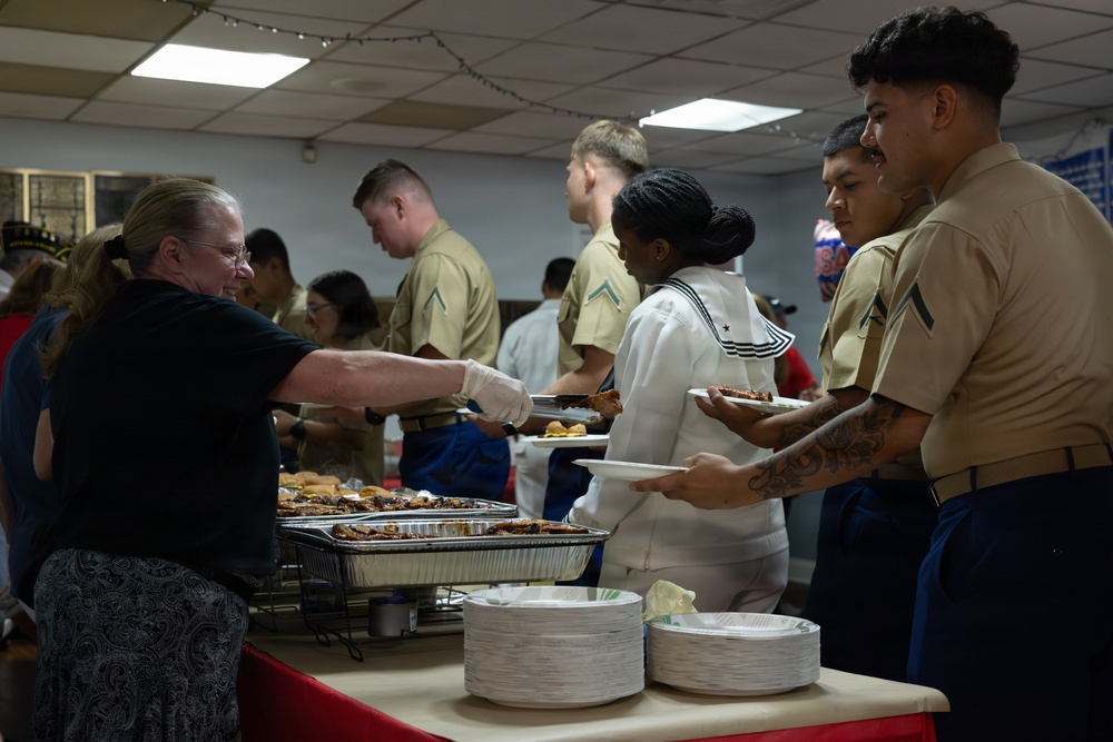 Elk Lodge hosts U.S. Marines and Sailors during INR 250