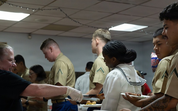 Elk Lodge hosts U.S. Marines and Sailors during INR 250