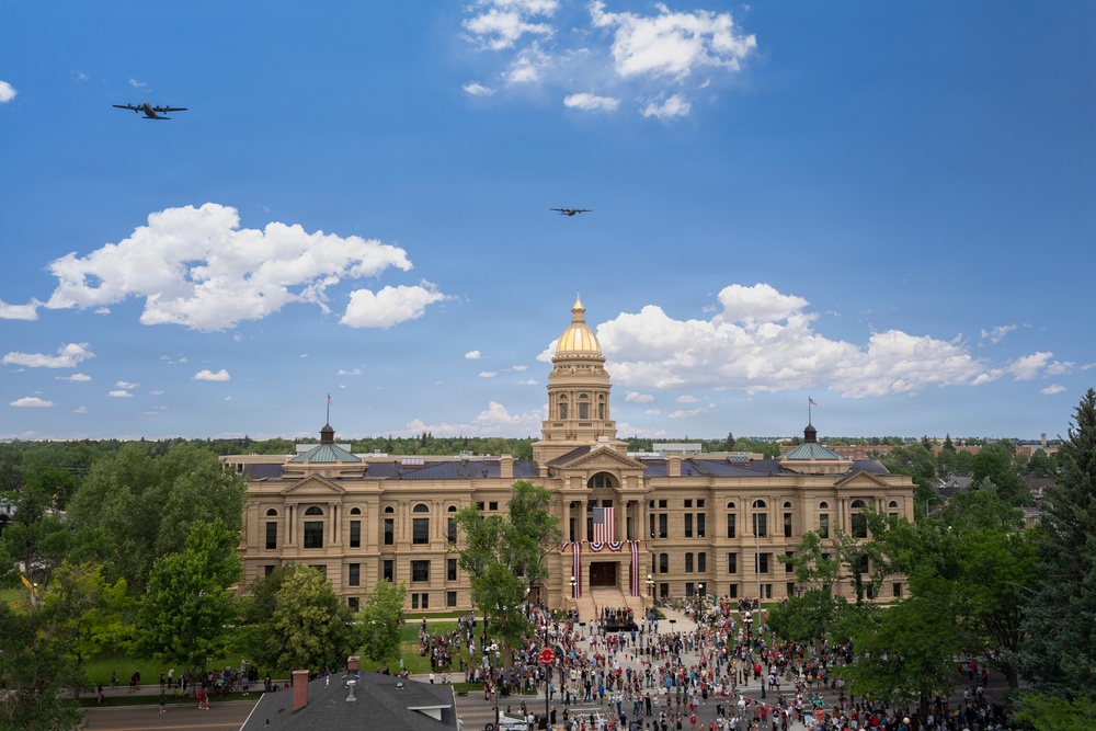 153rd Airlift Wing supports Wyoming's 250th anniversary celebration