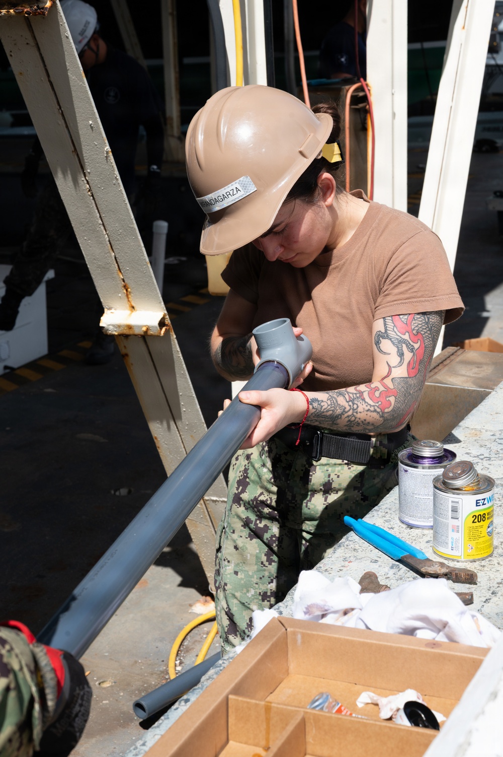 ROK Navy Sailors, U.S. Navy Seabees replace 1,300 feet of Pearl Harbor waterline during RIMPAC 2026