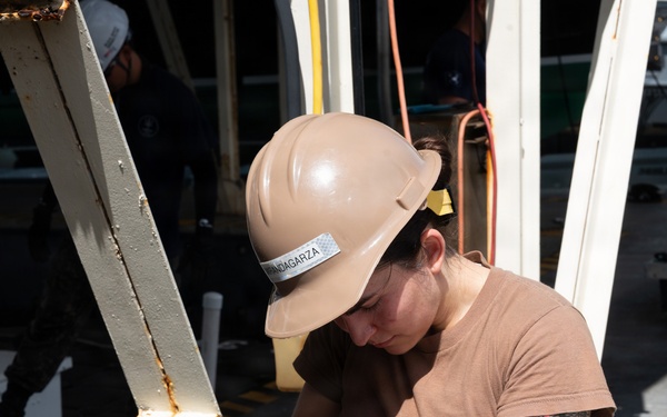 ROK Navy Sailors, U.S. Navy Seabees replace 1,300 feet of Pearl Harbor Waterline During RIMPAC 2026