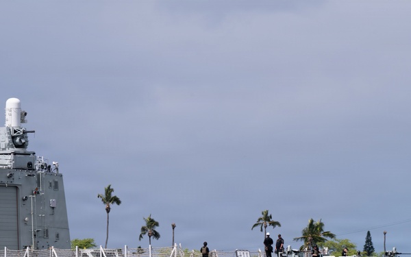 HMCS Regina departs Pearl Harbor-Hickam during RIMPAC 2026