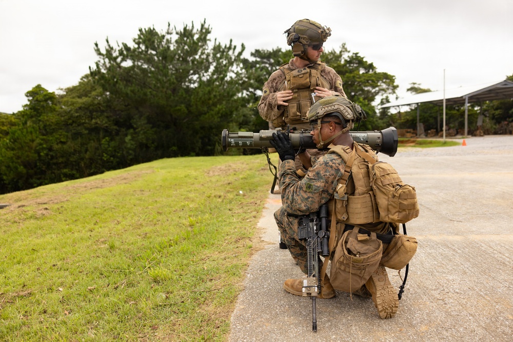 U.S. Marines with 2/8 conduct live fire range