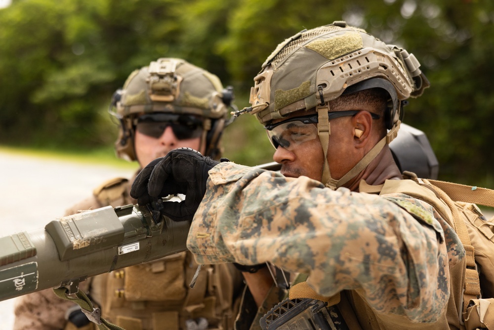 U.S. Marines with 2/8 conduct live fire range