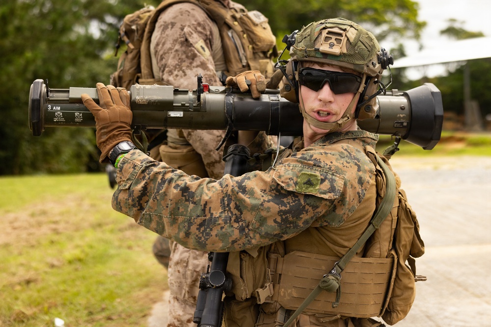 U.S. Marines with 2/8 conduct live fire range