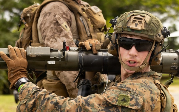 U.S. Marines with 2/8 conduct live fire range