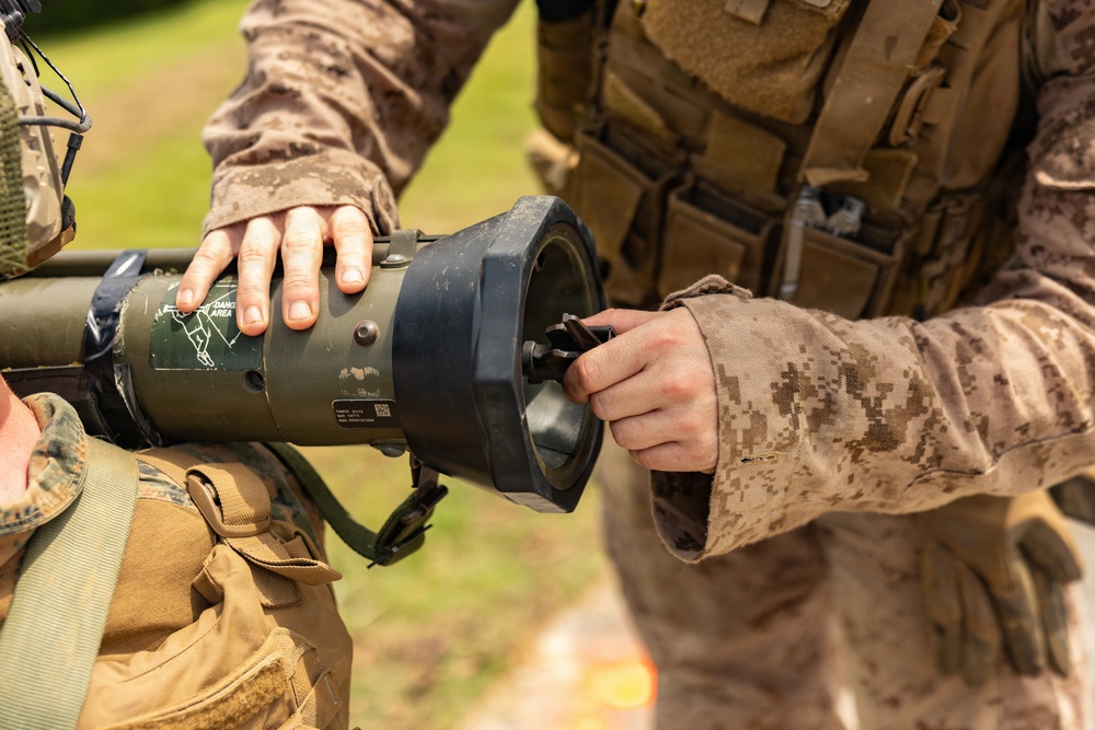 U.S. Marines with 2/8 conduct live fire range