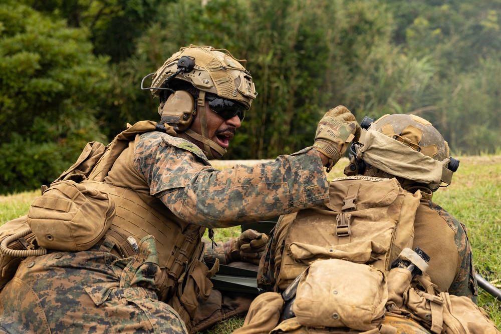 U.S. Marines with 2/8 conduct live fire range