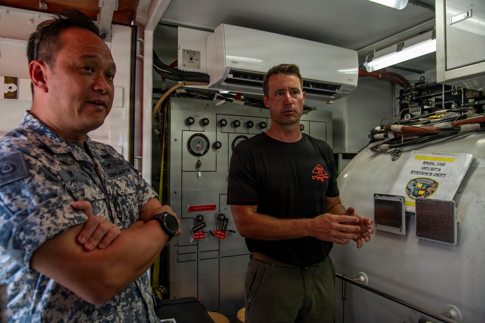 Master Chief Navy for the Republic of Singapore visits Navy Expeditionary Compound during Rimpac 2026