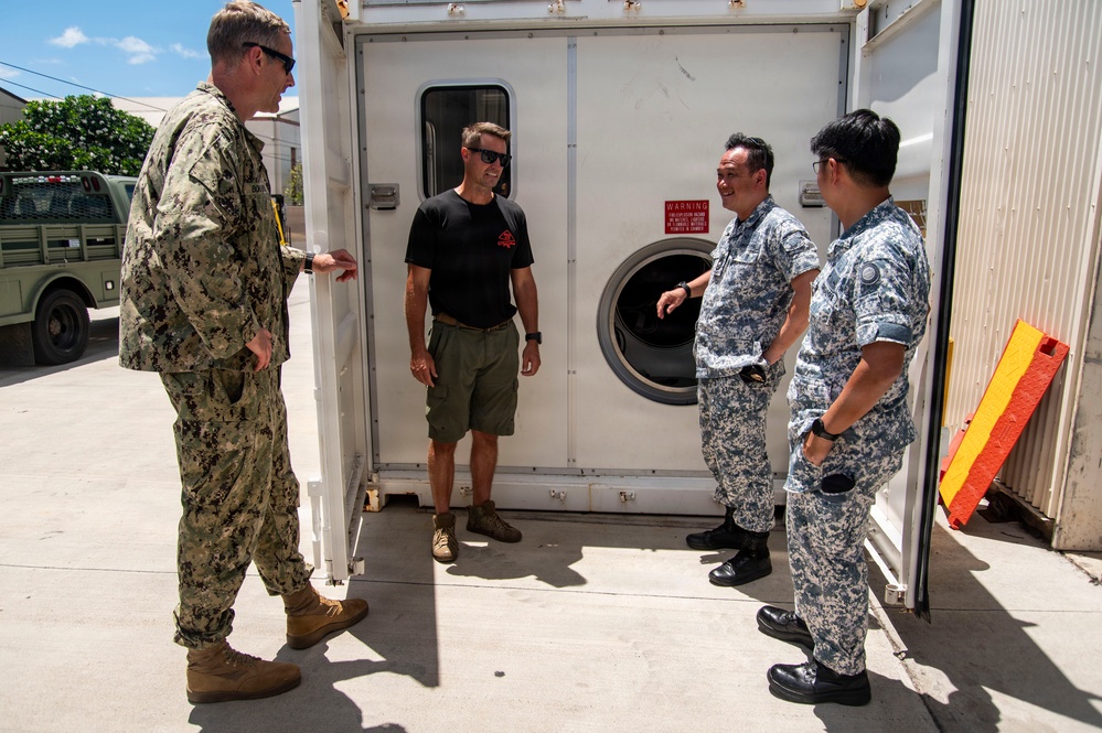 Master Chief Navy for the Republic of Singapore visits Navy Expeditionary Compound during Rimpac 2026