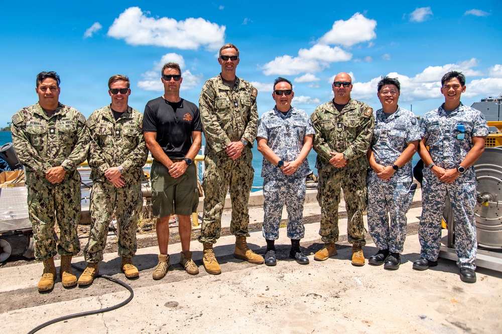 Master Chief Navy for the Republic of Singapore visits Navy Expeditionary Compound during Rimpac 2026