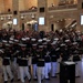 U.S. Marine Corps Silent Drill Platoon performs at Grand Central