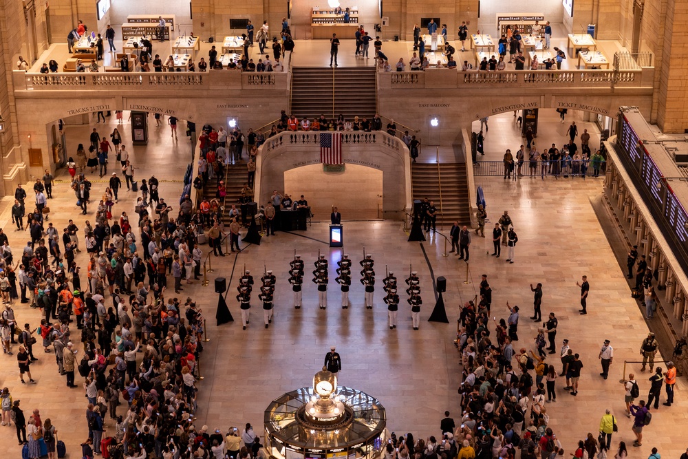 INR 250 Silent Drill Platoon at Grand Central Station