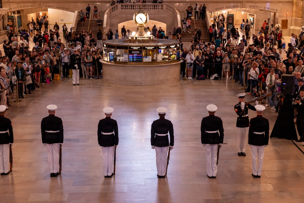 INR 250 Silent Drill Platoon at Grand Central Station