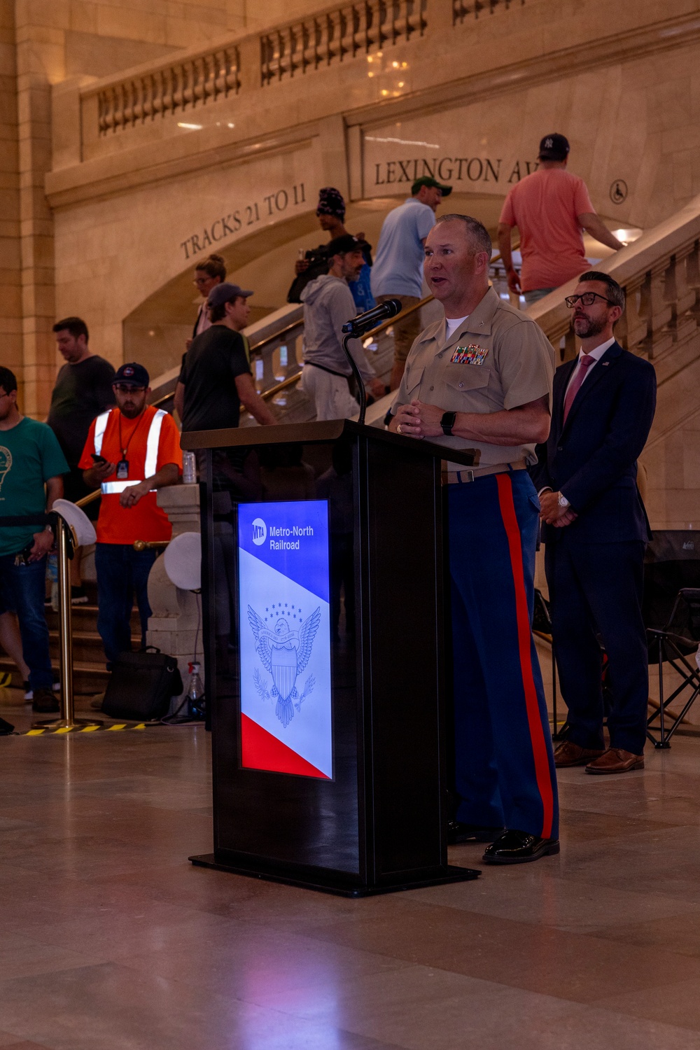 INR 250 Silent Drill Platoon at Grand Central Station