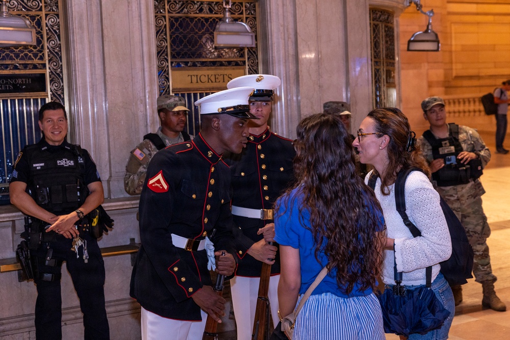 INR 250 Silent Drill Platoon at Grand Central Station