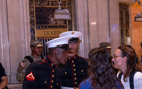INR 250 Silent Drill Platoon at Grand Central Station