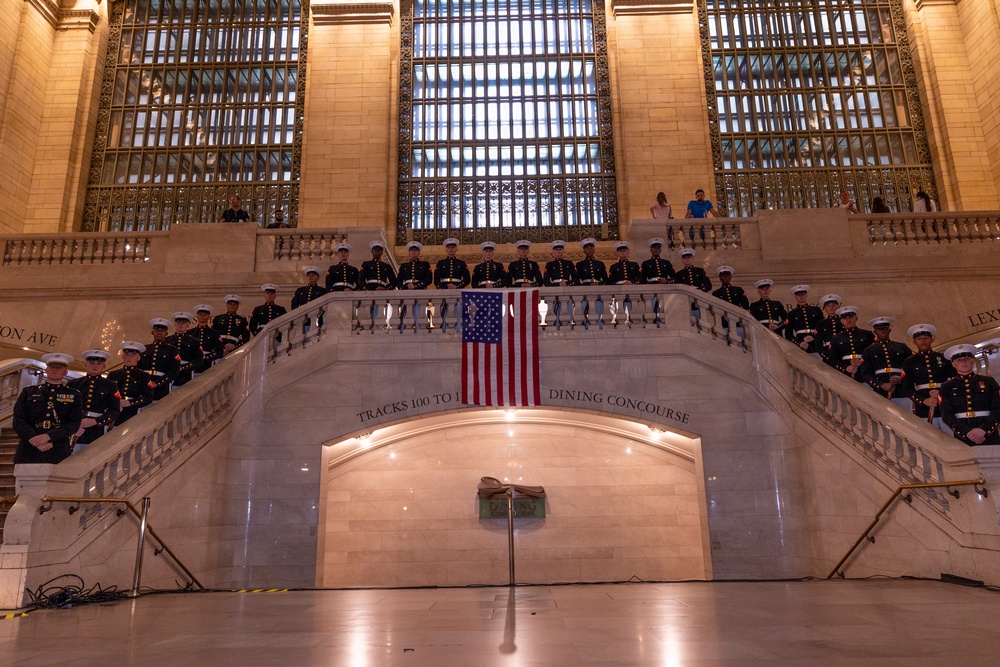 INR 250 Silent Drill Platoon at Grand Central Station