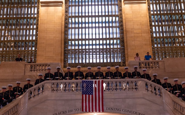 INR 250 Silent Drill Platoon at Grand Central Station