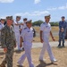 Japan Maritime Self Defense Force personnel tour the RIMPAC 2026 humanitarian assistance and disaster relief camp