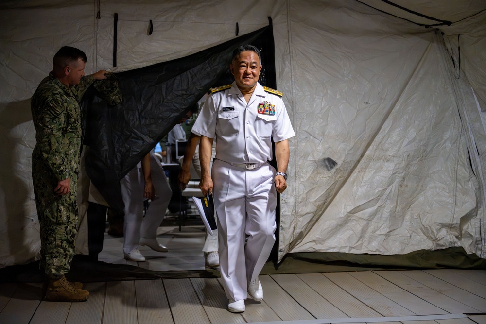 Admiral Tateki Tawara Visits HADR Site For RIMPAC