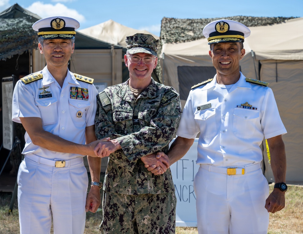 U.S. Navy, JMSDF Leaders Meet at RIMPAC 2026 HADR Camp