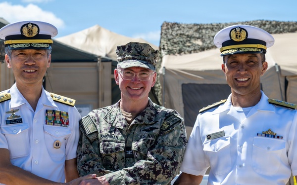 U.S. Navy, JMSDF Leaders Meet at RIMPAC 2026 HA/DR Camp