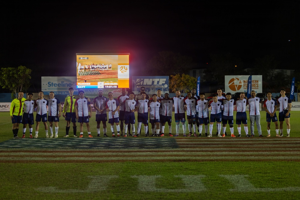 US Marines with MRF-D compete in Forces Football 2026
