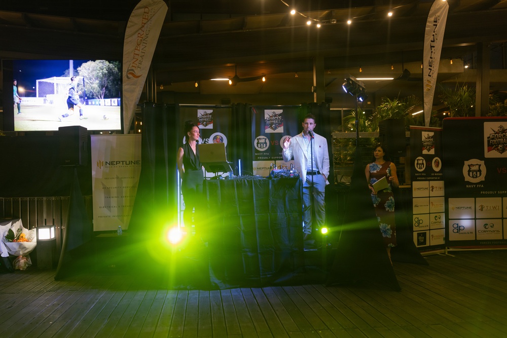 MRF-D Marines attend Forces Football Darwin welcome party