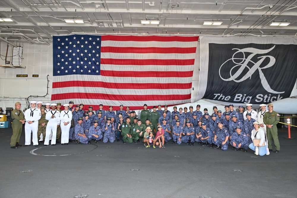 JMSDF Sailors Tour USS Theodore Roosevelt During RIMPAC 2026
