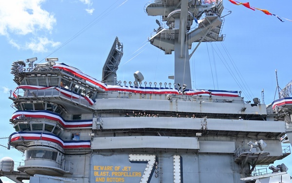 JMSDF Sailors Tour USS Theodore Roosevelt During RIMPAC 2026