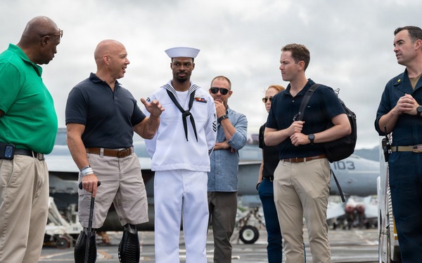 U.S. congressmen visit USS Theodore Roosevelt during RIMPAC