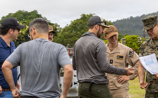 U.S. Sailors, Marines work on 3D printed boat during RIMPAC 26