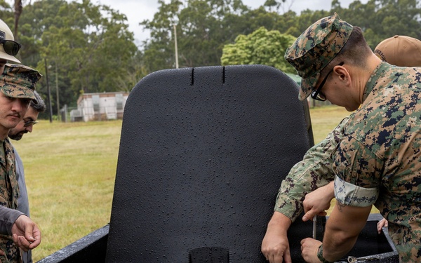 U.S. Sailors, Marines work on 3D printed boat during RIMPAC 26