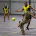 Soldiers attend soccer clinic held by professional players at Pabradė Training Area