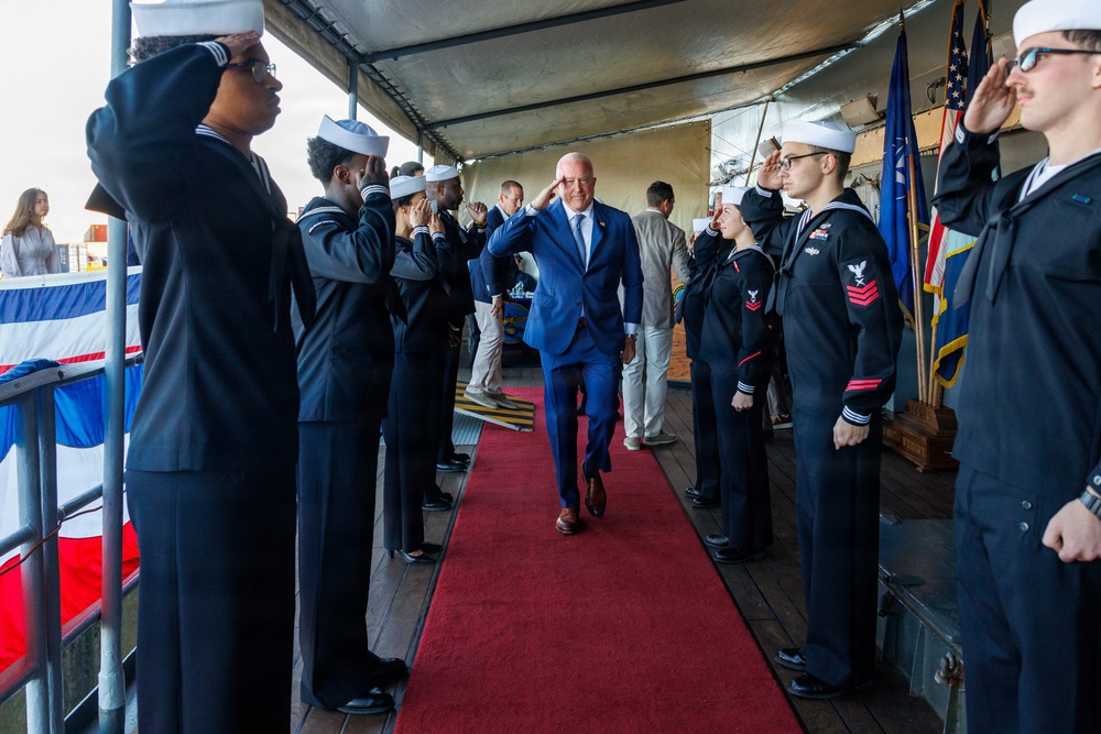 USS Mount Whitney Hosts Key Leader Engagment in Zeebrugge, Belgium