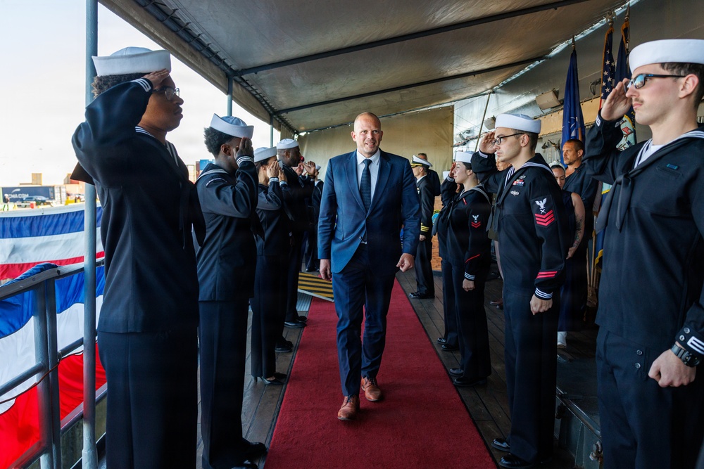 USS Mount Whitney Hosts Key Leader Engagment in Zeebrugge, Belgium