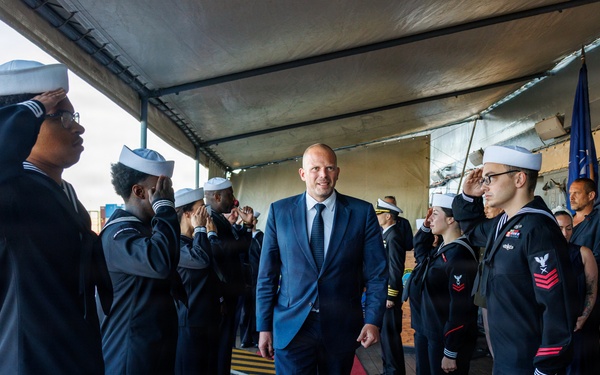 USS Mount Whitney Hosts Key Leader Engagment in Zeebrugge, Belgium