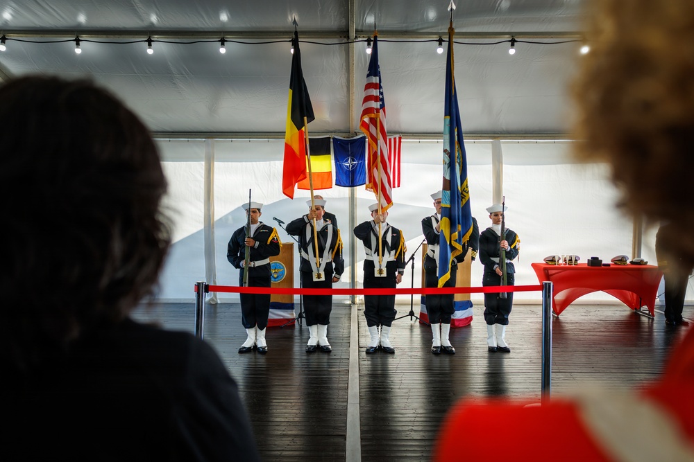 USS Mount Whitney Hosts Key Leader Engagment in Zeebrugge, Belgium