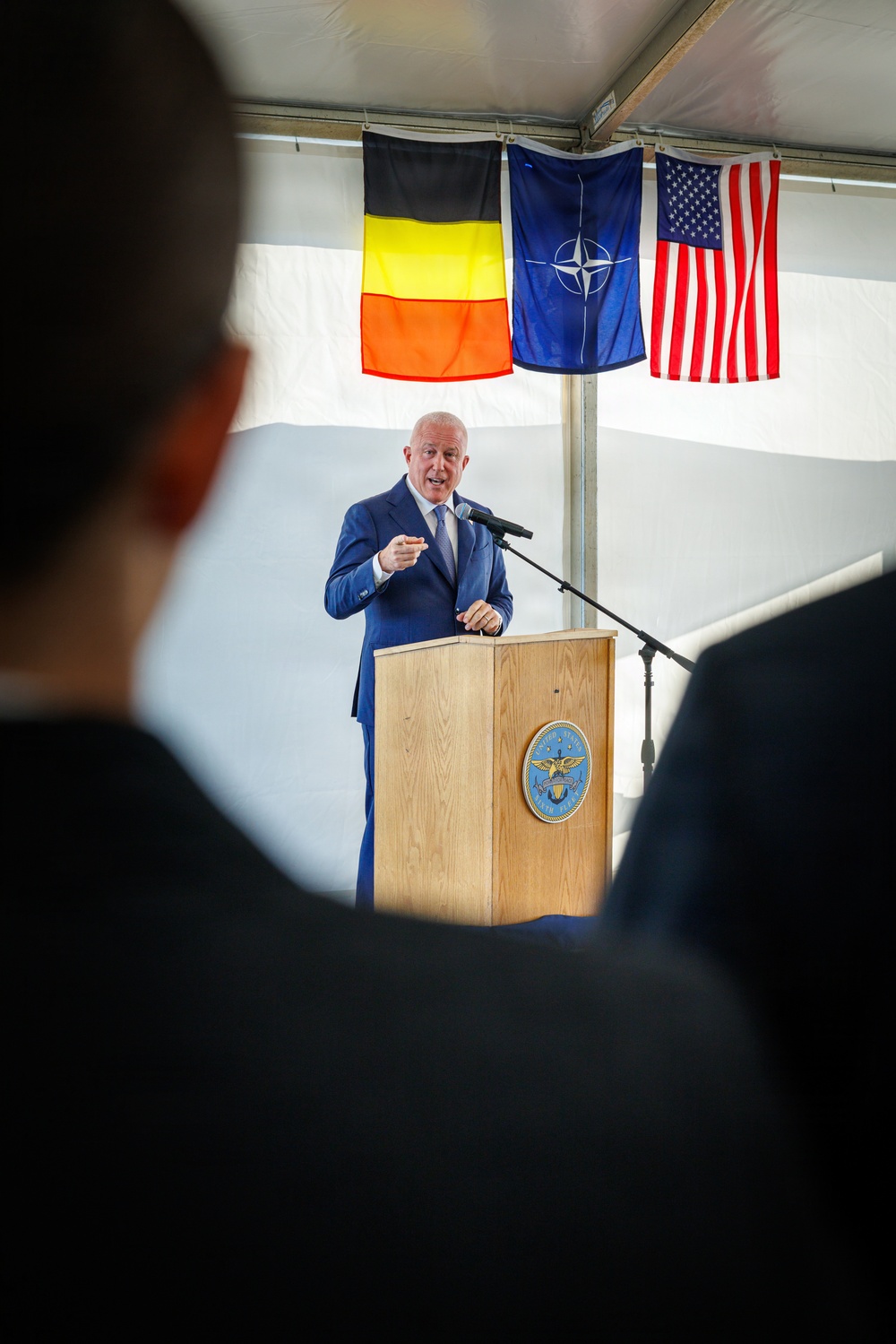 USS Mount Whitney Hosts Key Leader Engagment in Zeebrugge, Belgium